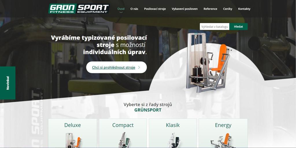 Grün sport s.r.o. - reference webových stránek Plzeň